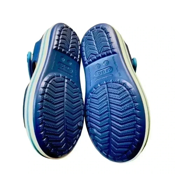 Crocs unisex-child Kids' Crocband Sandals Cerulean Blue/Ocean NWT Kids Size 10 - Picture 3 of 7
